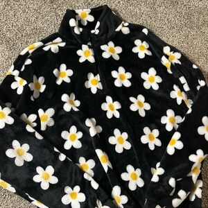 Mighty Fine Black and White Floral Sweater